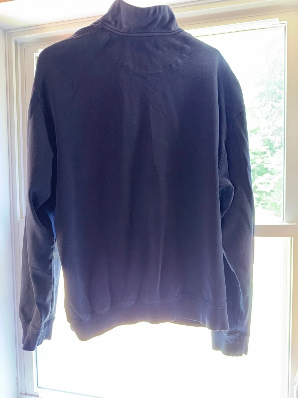 Men's Quarter-Zip Pullover Sweater - Navy Sz XL